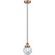 Edison Beacon LED 6 inch Antique Copper Mini Pendant Ceiling Light