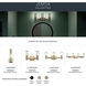 Jemsa 3 Light 22.75 inch Champagne Bronze Bath Bracket Wall Light, 3 Arm
