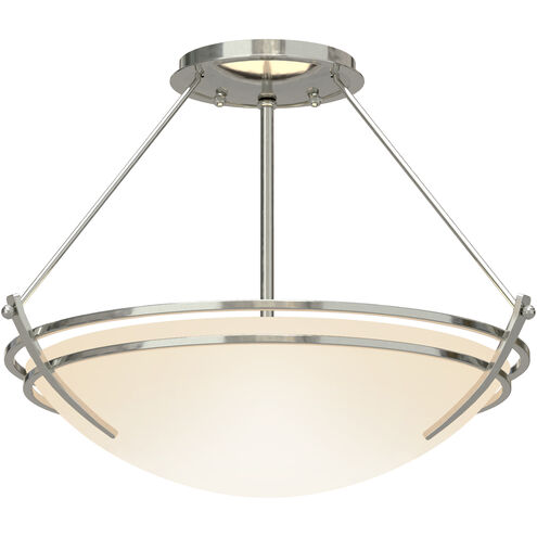 Presidio Tryne 2 Light 16.4 inch Sterling Semi-Flush Ceiling Light in Opal