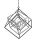 Euclid 4 Light 29.5 inch Chrome and Matte Black Chandelier Ceiling Light