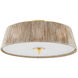 George 3 Light 18 inch Aged Brass Semi Flush Ceiling Light