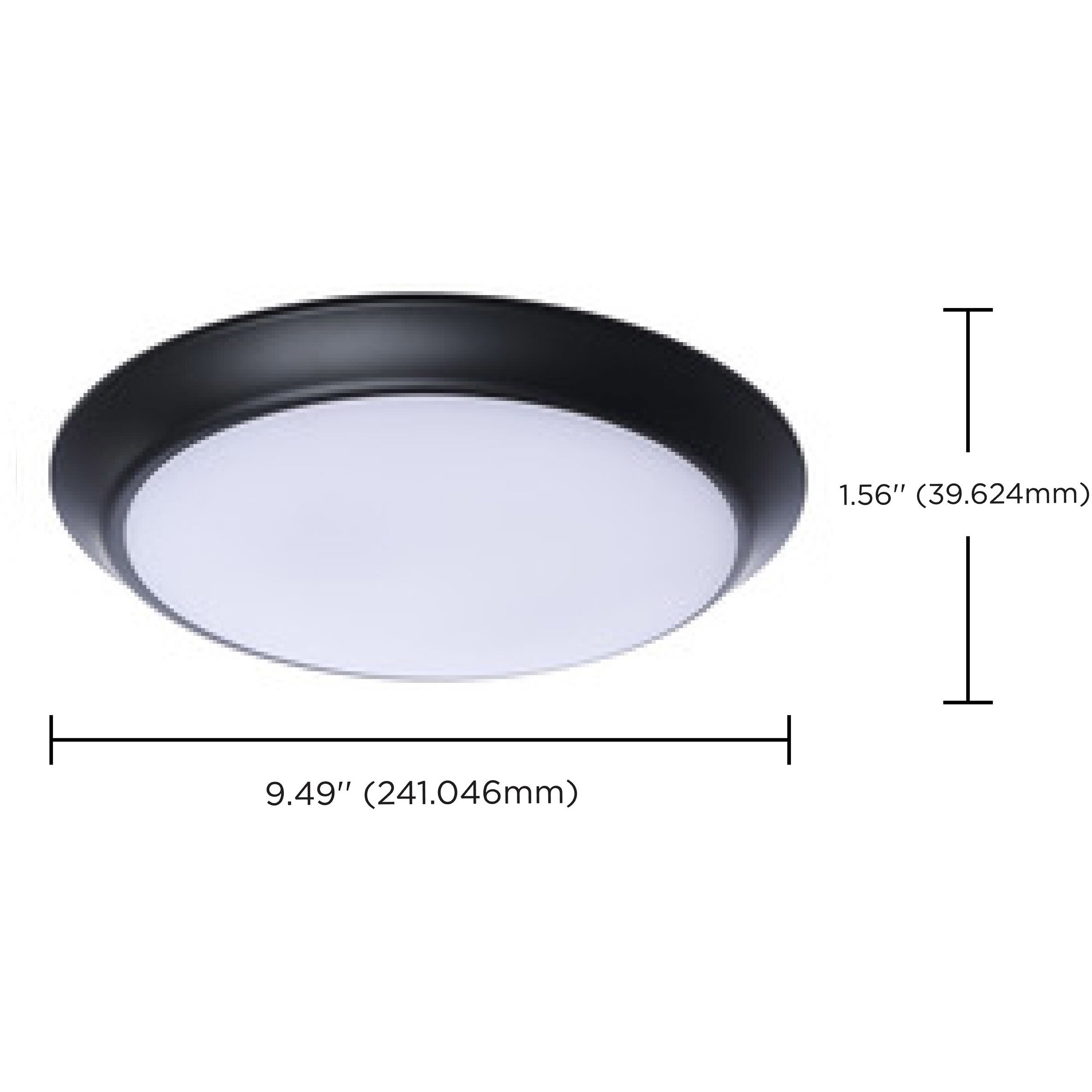 ColorQuick LED 9.49 inch Black Close-to-Ceiling LED Disk Ceiling Light