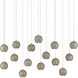 Giro 15 Light 48 inch Nickel Multi-Drop Pendant Ceiling Light