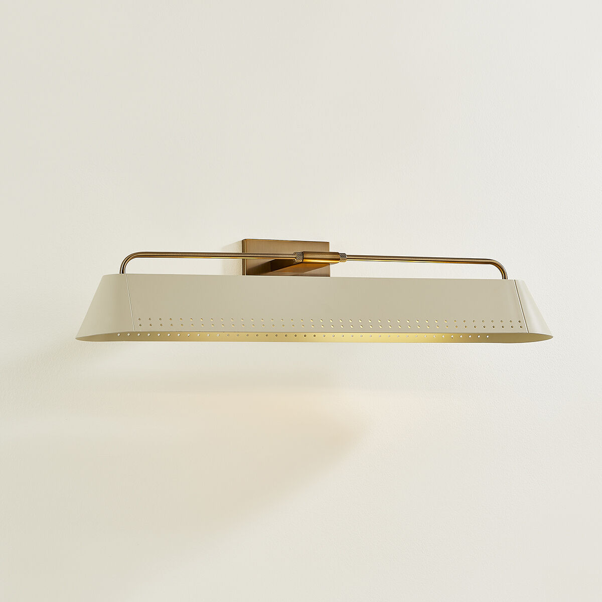 Rowan 30 watt 25 inch Patina Brass and Soft Sand Picture Light Wall Light