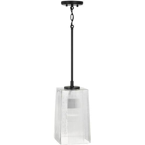 Lexi 1 Light 7 inch Matte Black Pendant Ceiling Light