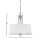 Pendenza 3 Light 20 inch Brushed Nickel Chandelier Ceiling Light