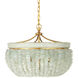 Bayou 3 Light 19 inch Contemporary Gold Leaf Chandelier Ceiling Light