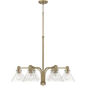 Capital Lighting Greer 6 Light 33 inch Aged Brass Chandelier Ceiling Light 445861AD-528 - Open Box