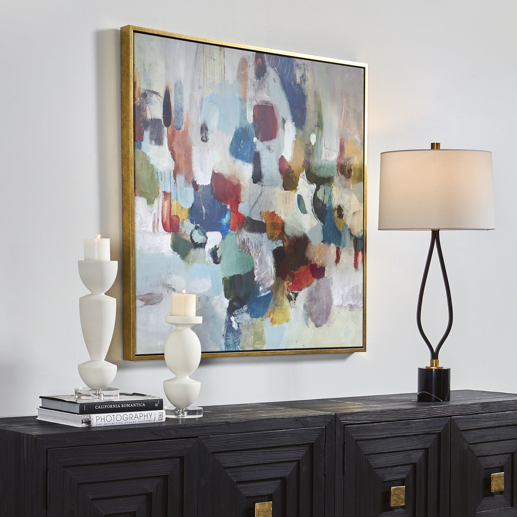 As We Say Multicolor Framed Abstract Art