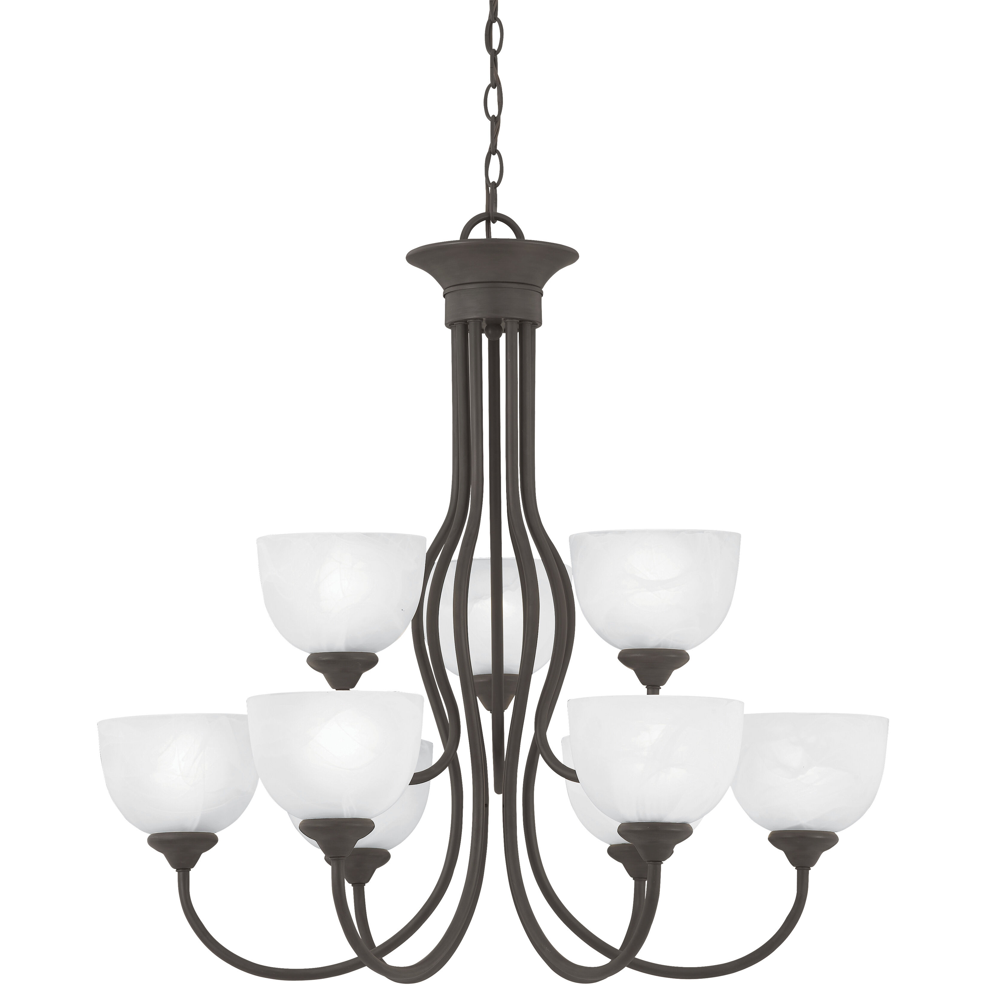 Tahoe 9 Light 30 inch Painted Bronze Chandelier Ceiling Light