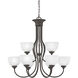 Tahoe 9 Light 30 inch Painted Bronze Chandelier Ceiling Light