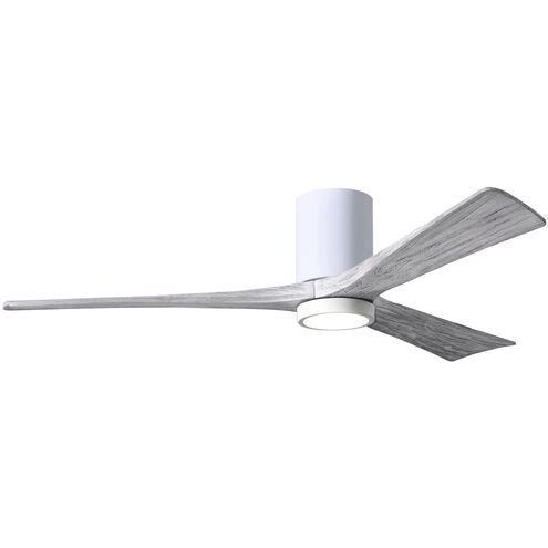 Atlas Irene-3HLK 60 inch Gloss White with Barnwood Tone Blades Ceiling Mount Paddle Fan in Barn Wood, Flush Mounted
