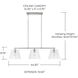 Baker 3 Light 44.5 inch Brushed Nickel Island Ceiling Light