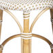 Tobias Beige & White Rattan Bar Stool