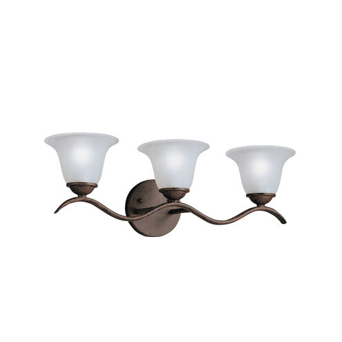 Dover 3 Light 23 inch Tannery Bronze Wall Mt Bath 3 Arm Wall Light