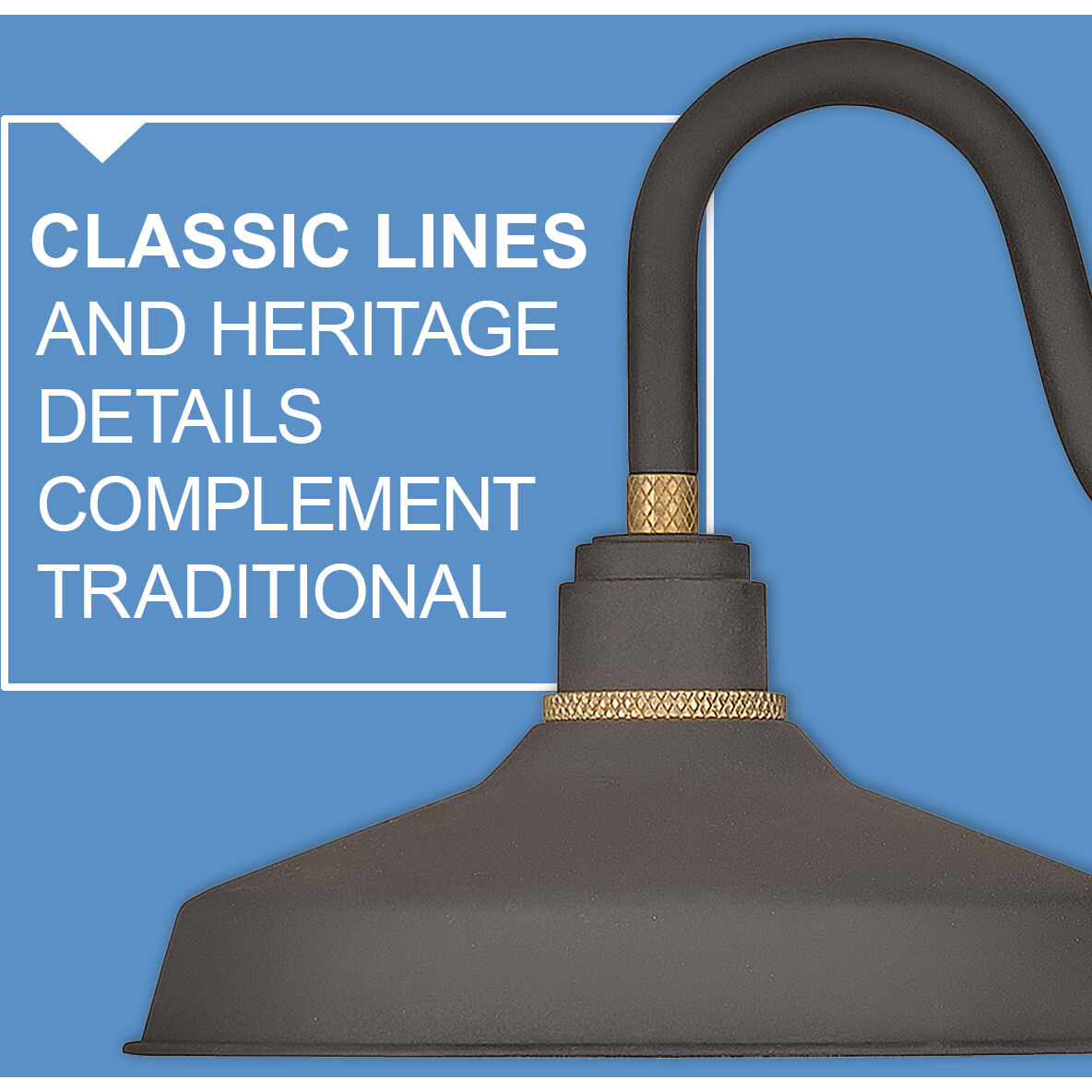 Foundry Classic Outdoor Barn Light in Textured Black, Gooseneck