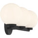 Ardeva 3 Light 22 inch Matte Black Bathroom Vanity Light Wall Light