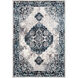 Speck 87 X 63 inch Aqua/Navy/Silver Gray/White/Charcoal/Black Rugs