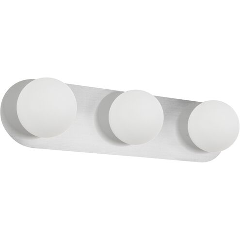 Burlat 3 Light 24.5 inch Polished Chrome Vanity Light Wall Light in White