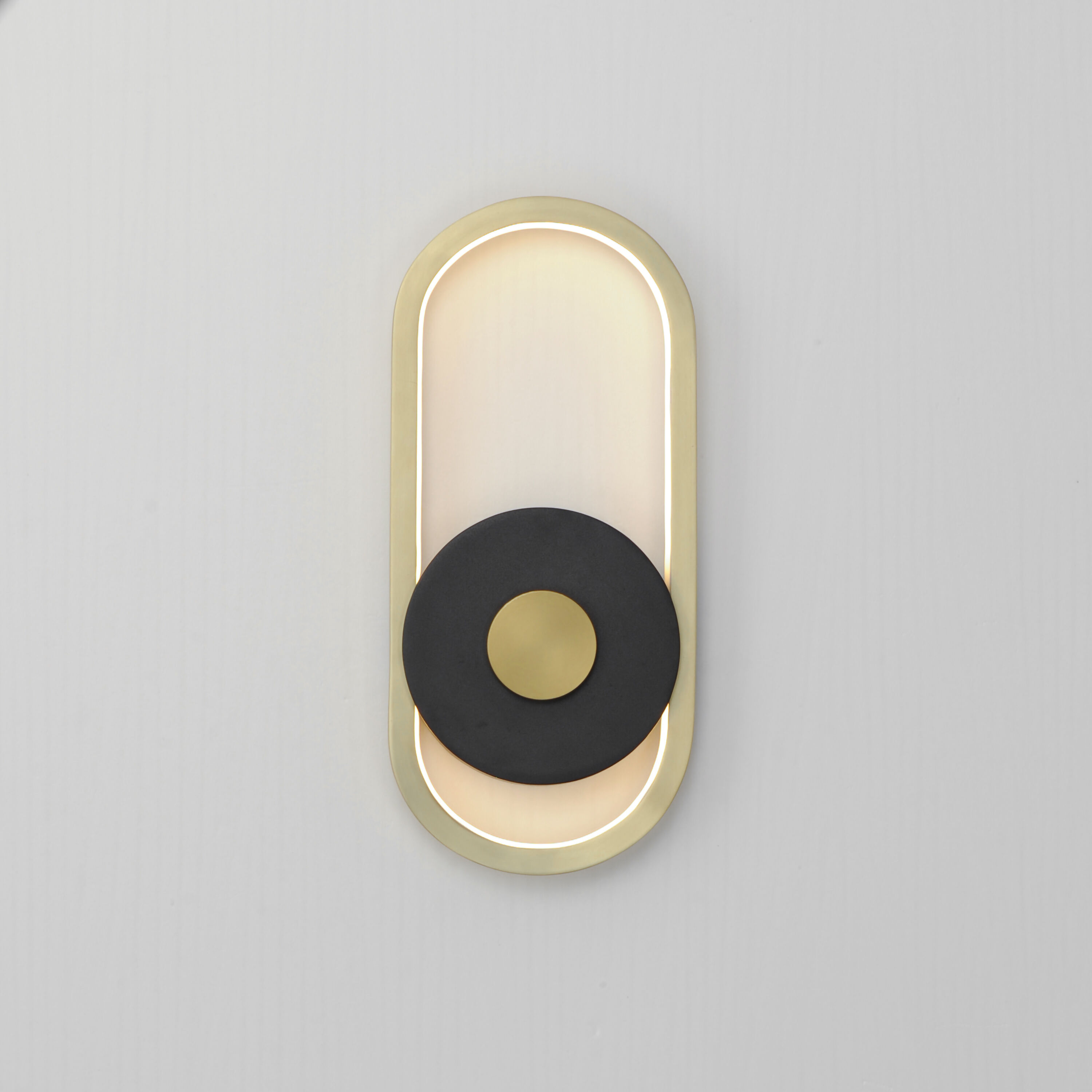 Gravity LED 13 inch Black and Gold Outdoor Wall Sconce