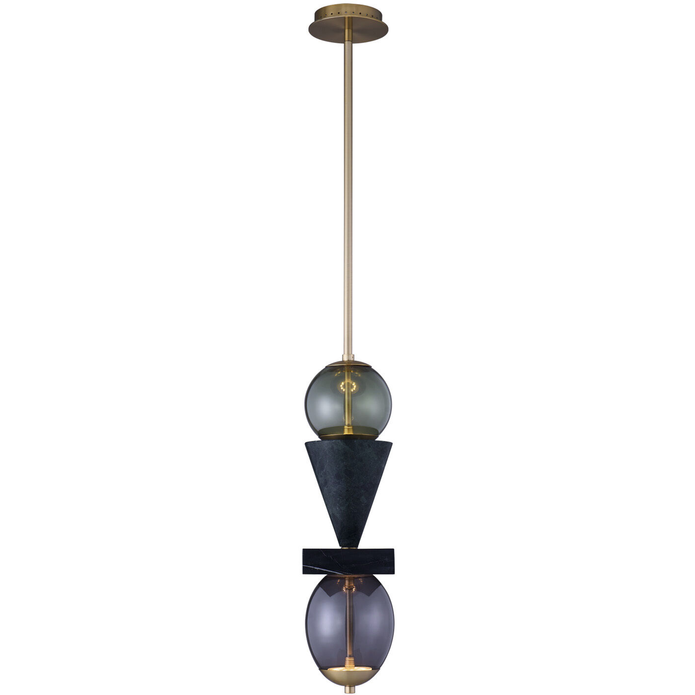 Demi 6.25 inch Winter Brass Pendant Ceiling Light