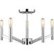 Vector 5 Light 18 inch Chrome Semi-Flush Mount Ceiling Light
