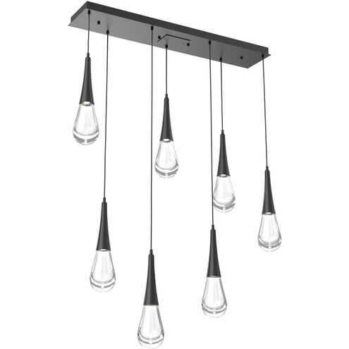 Rain Drop LED 44.3 inch Matte Black Linear Pendant Ceiling Light in 2700K LED