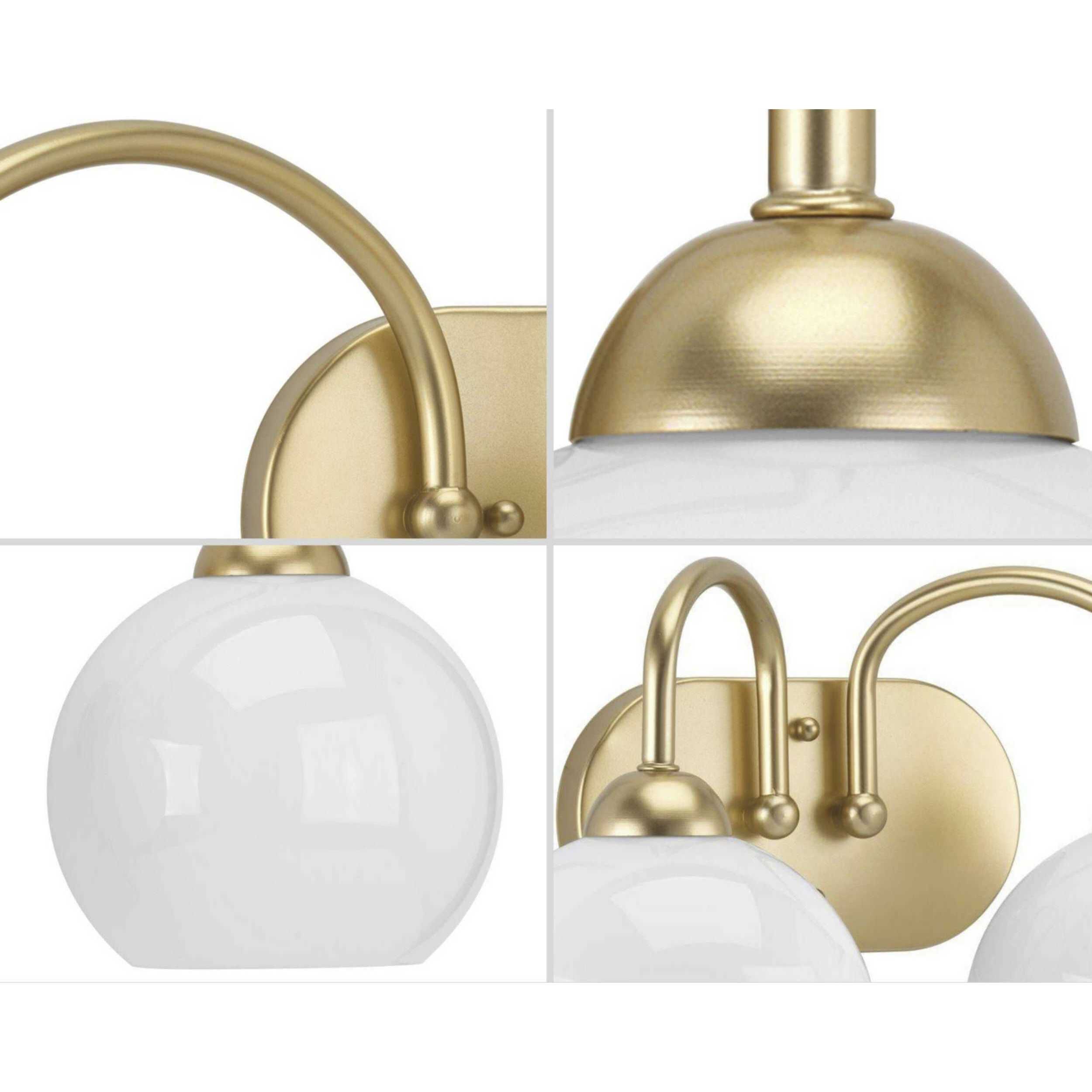 Carisa 2 Light 15 inch Vintage Gold Bath Vanity Wall Light