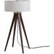 Quattro 31 inch 23 watt Dark Walnut Wood and Weathered Brass Table Lamp Portable Light