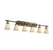 Clouds 6 Light 48 inch Antique Brass Bath Bar Wall Light