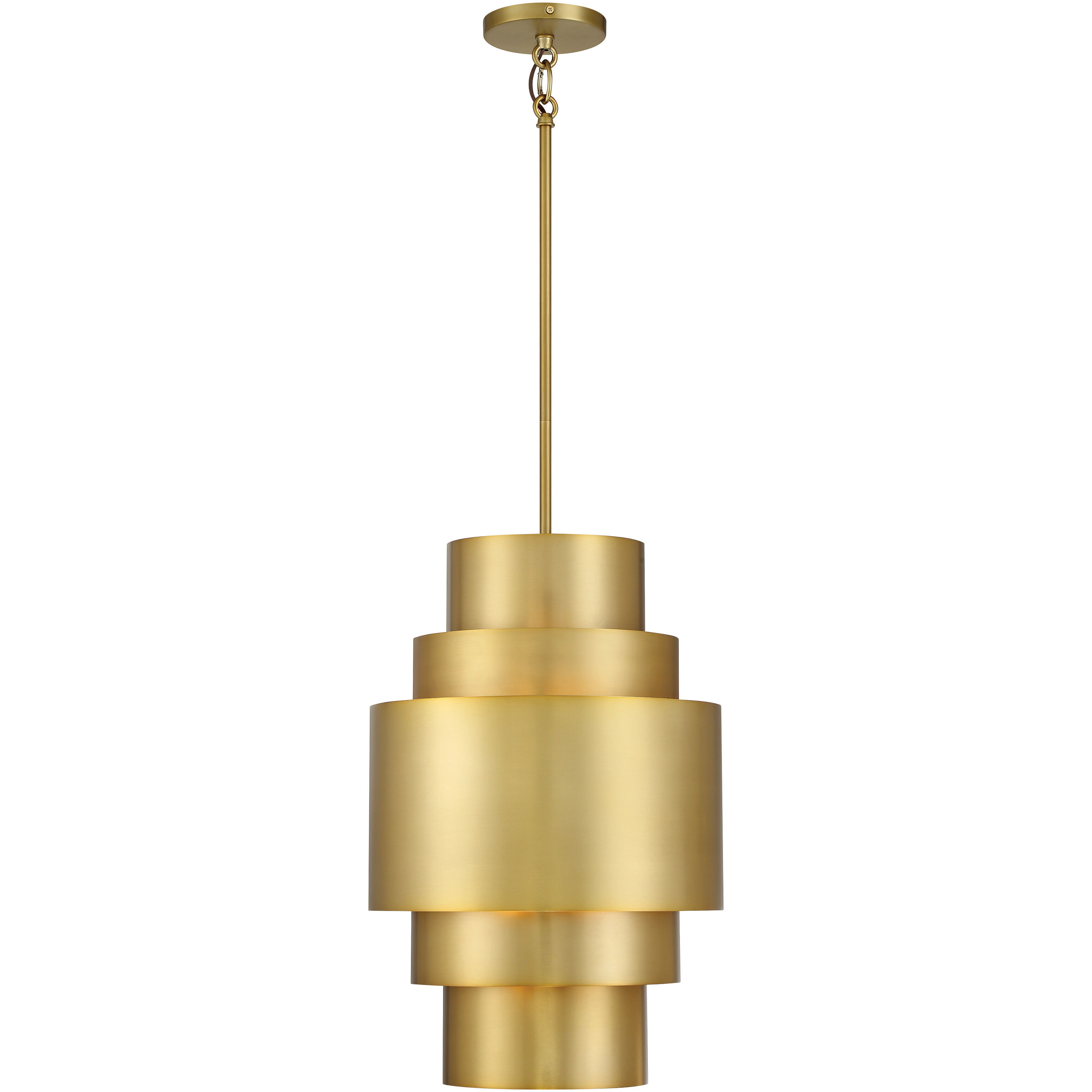 Spyglass Terrace 3 Light 14 inch Soft Brass Pendant Ceiling Light