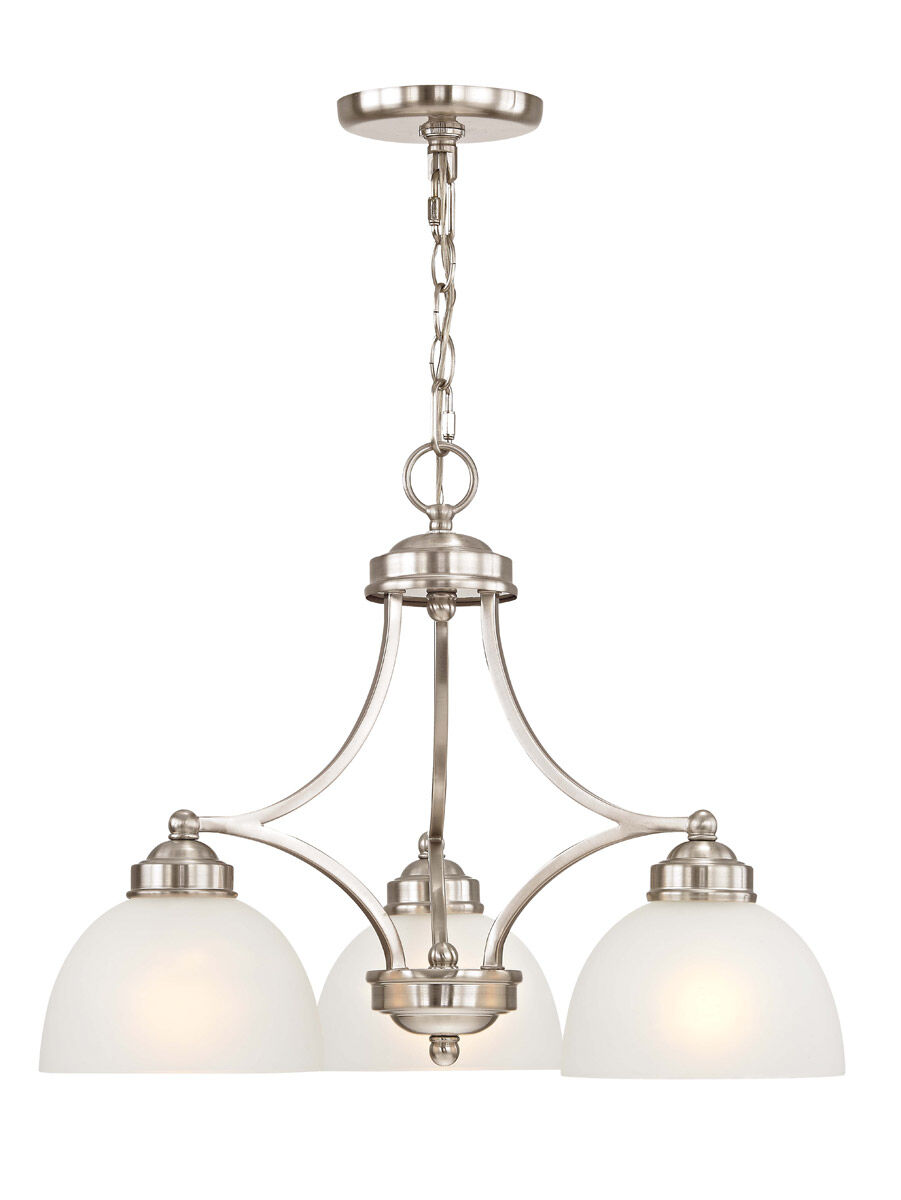 Somerset 3 Light 20 inch Brushed Nickel Chandelier Ceiling Light