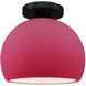 Radiance LED 7 inch Cerise and Matte Black Semi Flush Ceiling Light
