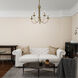 Estate 5 Light 25 inch Antique Brass Chandelier Ceiling Light