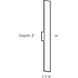 Gemini LED 38 inch White Vanity Light Wall Light, Indoor