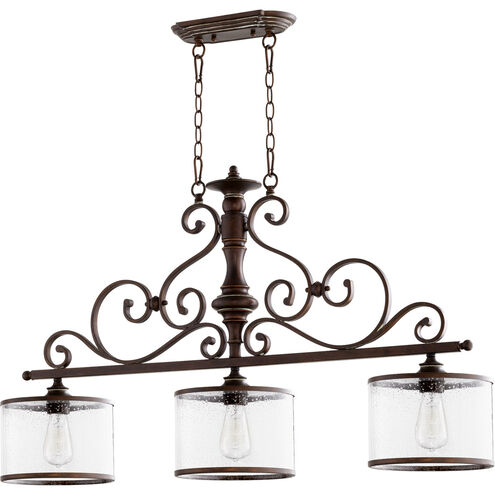 San Miguel Island Light Ceiling Light in Vintage Copper, Clear Seeded