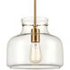 Lola 1 Light 11 inch Satin Brass Pendant Ceiling Light