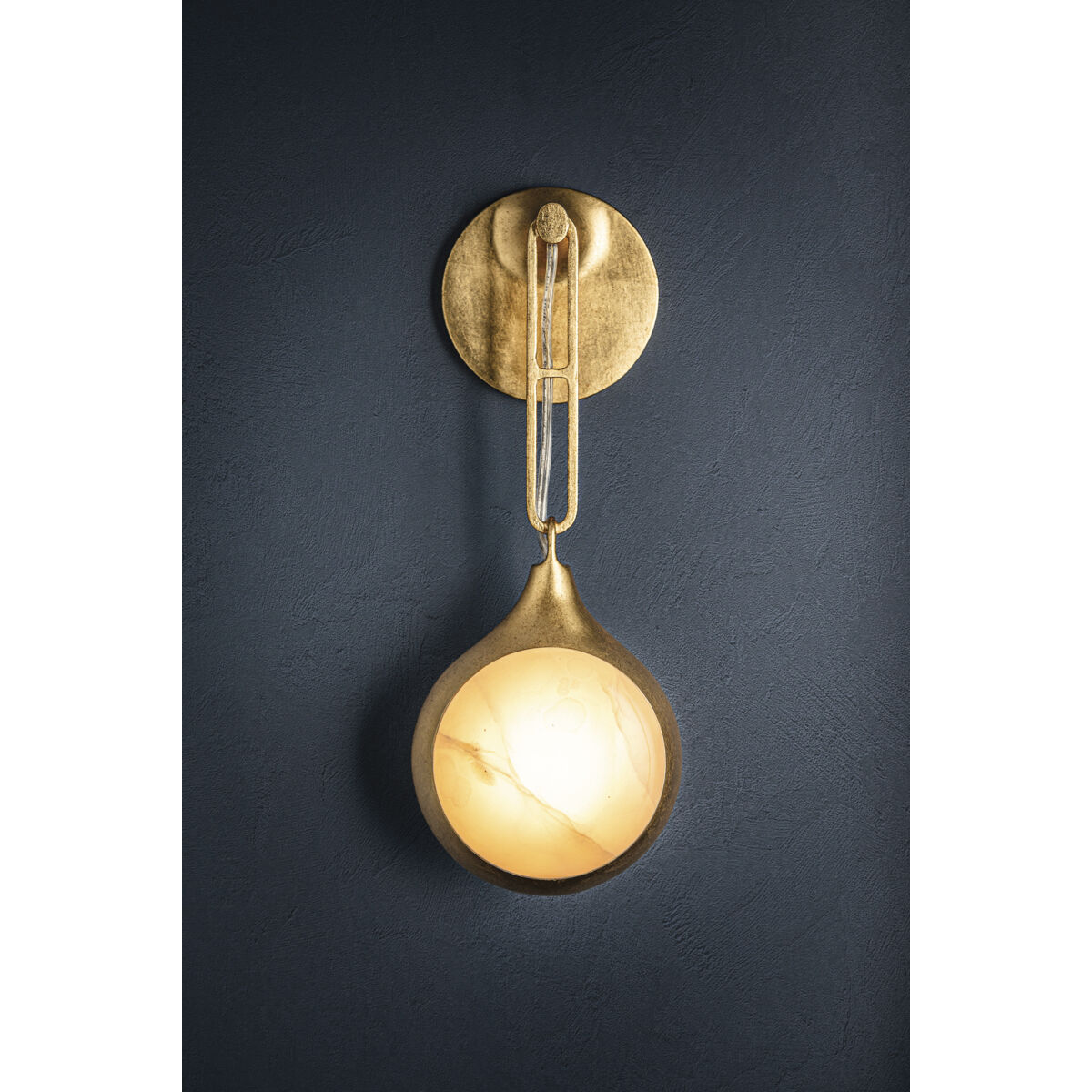 Riviere LED 6 inch Vintage Gold Leaf Wall Sconce Wall Light