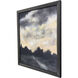 Tumultuous Sombre Blue and Beige and Gray Framed Art