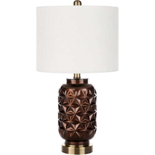 Jet 20 inch 60 watt Dark Brown/Ivory Table Lighting Portable Light