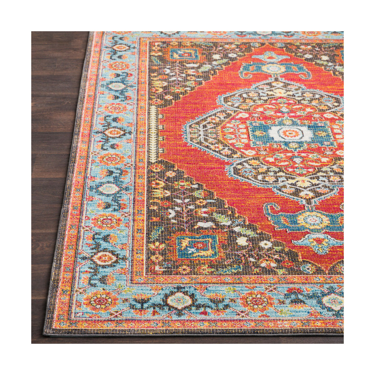 Aura Silk 36 X 24 inch Rose/Bright Pink/Bright Yellow/Camel/Dark Brown Rugs, Rectangle