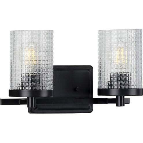 Fawcett 2 Light 13.13 inch Matte Black Bath Vanity Wall Light