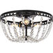 Kylie 3 Light 14 inch Black Flush Mount Ceiling Light