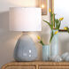 Levi 28.5 inch 150.00 watt Washed Blue Reactive Glaze Ceramic Table Lamp Portable Light
