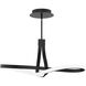 Mobius 1 Light 22.13 inch Black Linear Pendant Ceiling Light, dweLED