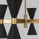 AERIN Albertine 8 Light 42 inch Midnight Black Linear Chandelier Ceiling Light