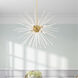 Utopia 8 Light 34 inch Satin Brass Pendant Chandelier Ceiling Light