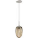 Meteo LED LED 10 inch Beige Silver Pendant Ceiling Light in Metallic Beige Silver, 2700K LED, Geo Inner - Bronze Outer