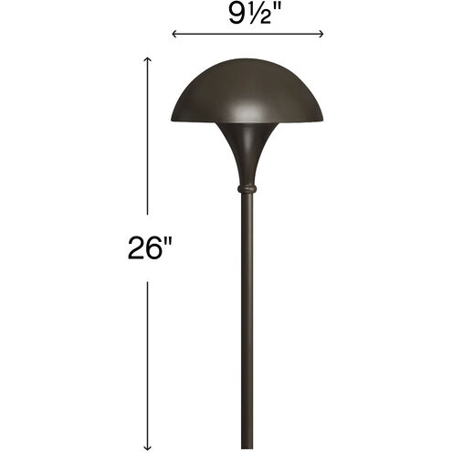 Mushroom 120v 8.00 watt Bronze Landscape Path Light