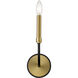 Haylie 1 Light 5.25 inch Matte Black and Olde Brass Wall Sconce Wall Light